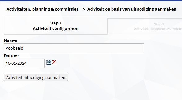 Diplomazwemmen activiteit aanmaken knop Diplomazwemmen activiteit aanmaken knop